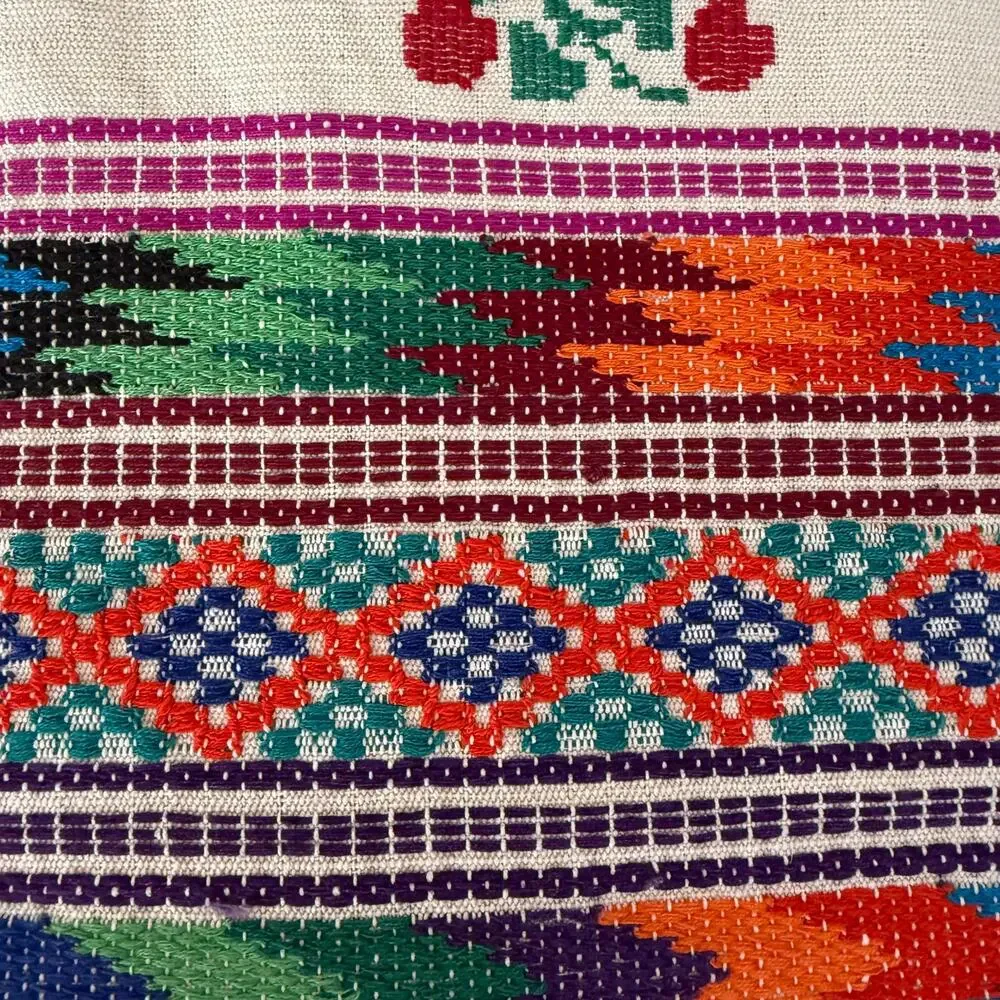 Vintage handwoven Guatemalan Mayan Textile Quetzal Bird hanging Wall Art